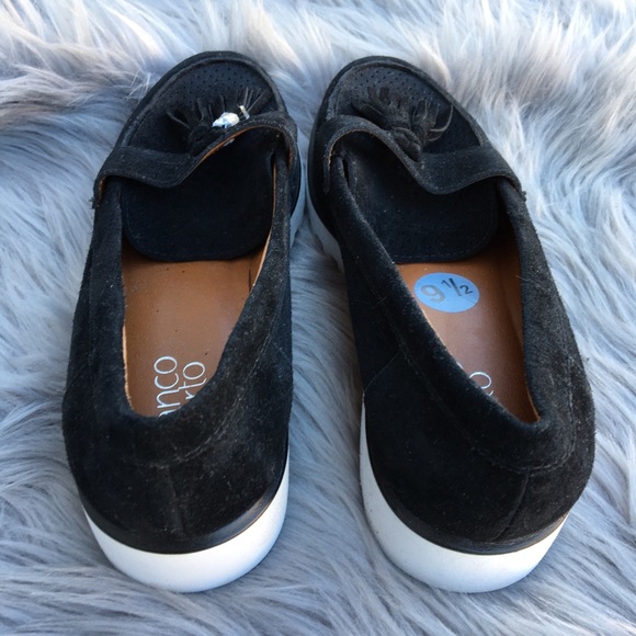 Franco Sarto Black Tassel Mocassins - Picture 2 of 7